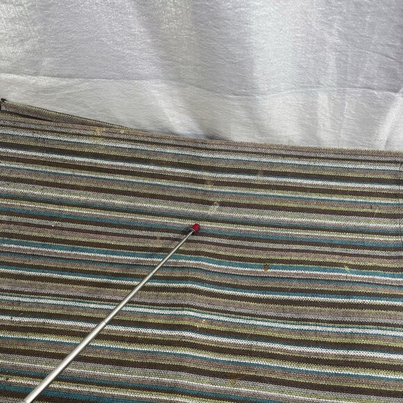 PIER 1 IMPORTS Striped 100% Cotton Beaded Table Mats/Placemats 14x 20” Set of 6 - Picture 7 of 11